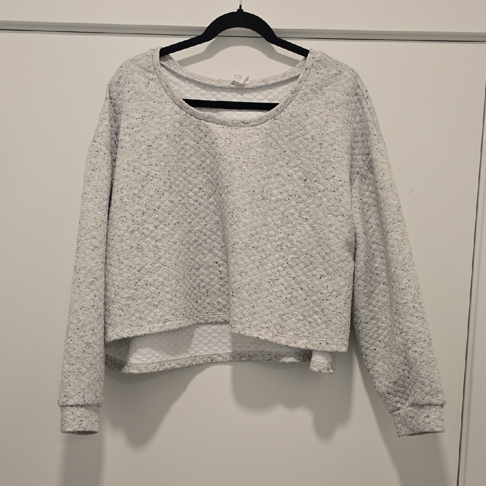 Livi Active Gray Quilted Sweatshirt